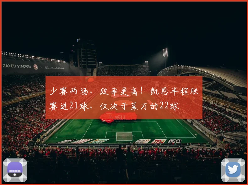 少赛两场，效率更高！凯恩半程联赛进21球，仅次于莱万的22球