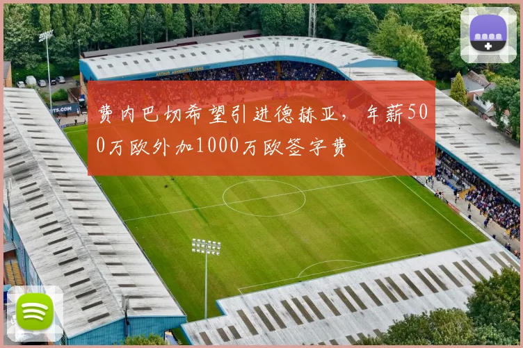费内巴切希望引进德赫亚，年薪500万欧外加1000万欧签字费